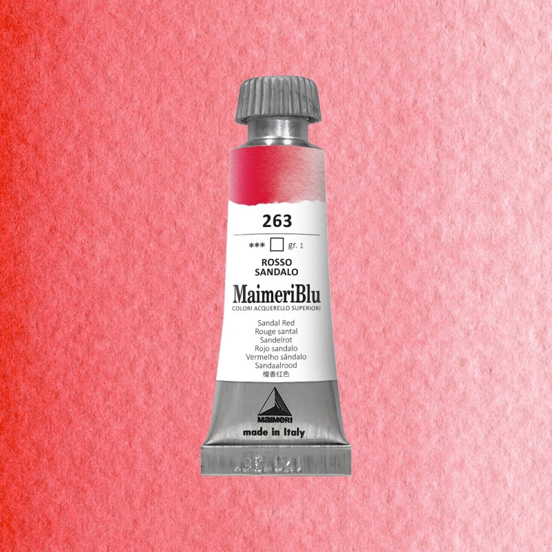 Acquerelli Maimeri Blu - Tubo da 12 ml. - Rosso sandalo (263)