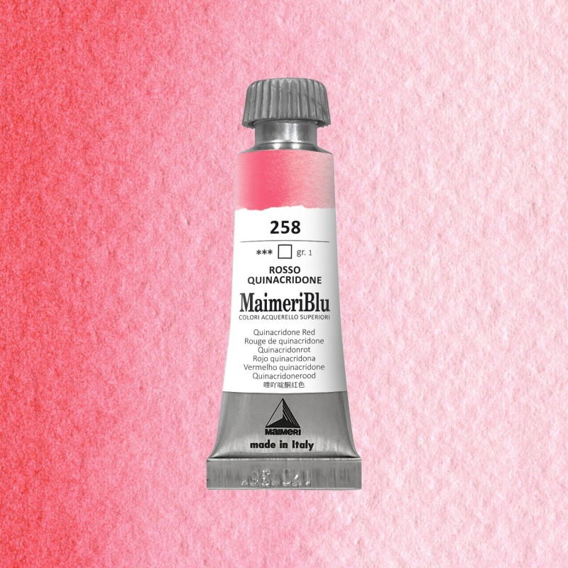 Acquerelli Maimeri Blu - Tubo da 12 ml. - Rosso quinacridone (258)