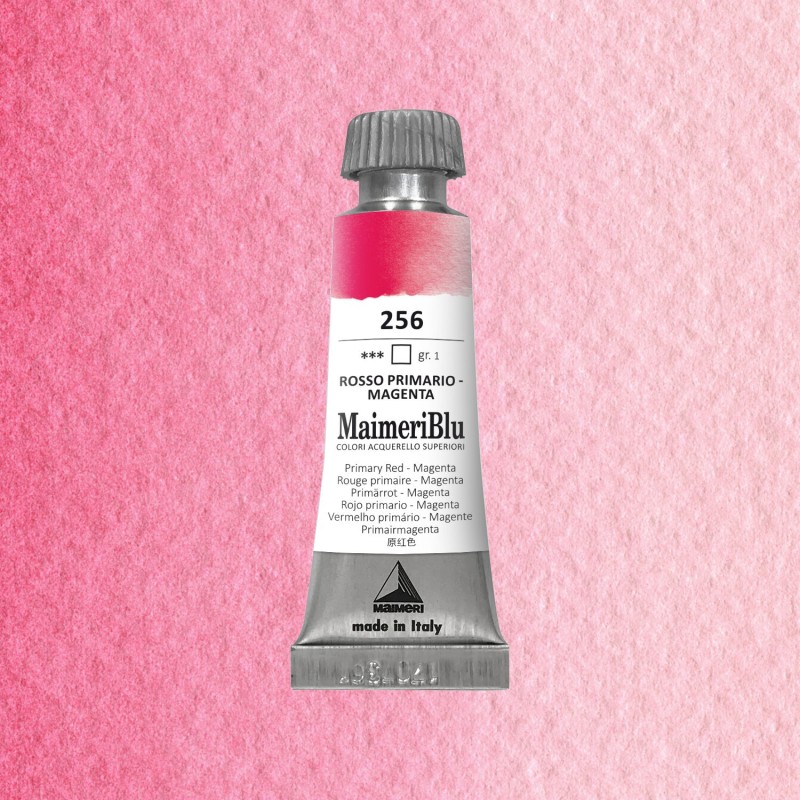 Acquerelli Maimeri Blu - Tubo da 12 ml. - Rosso primario magenta (256)