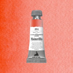 Acquerelli superiori Maimeri Blu - Tubo da 12 ml. - Rosso permanente chiaro (251)