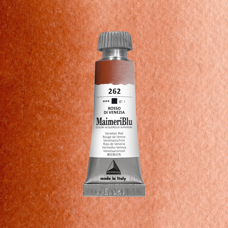 Acquerelli Maimeri Blu - Tubo da 12 ml. - Rosso di Venezia (262)