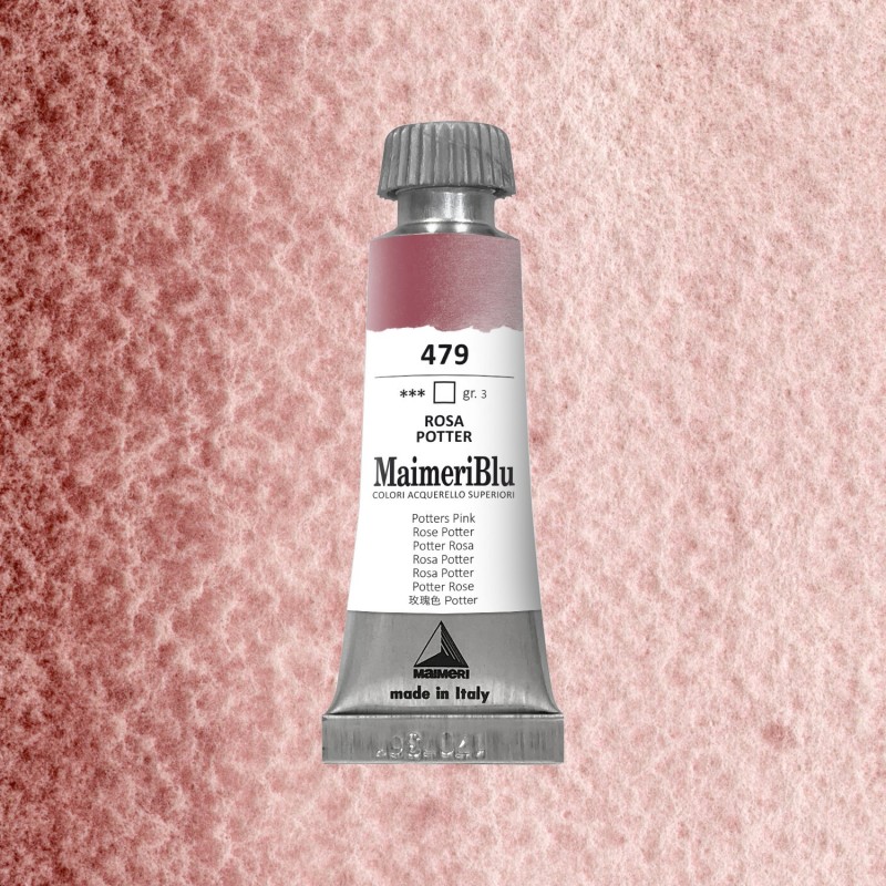 Acquerelli Maimeri Blu - Tubo da 12 ml. - Rosa potter (479)