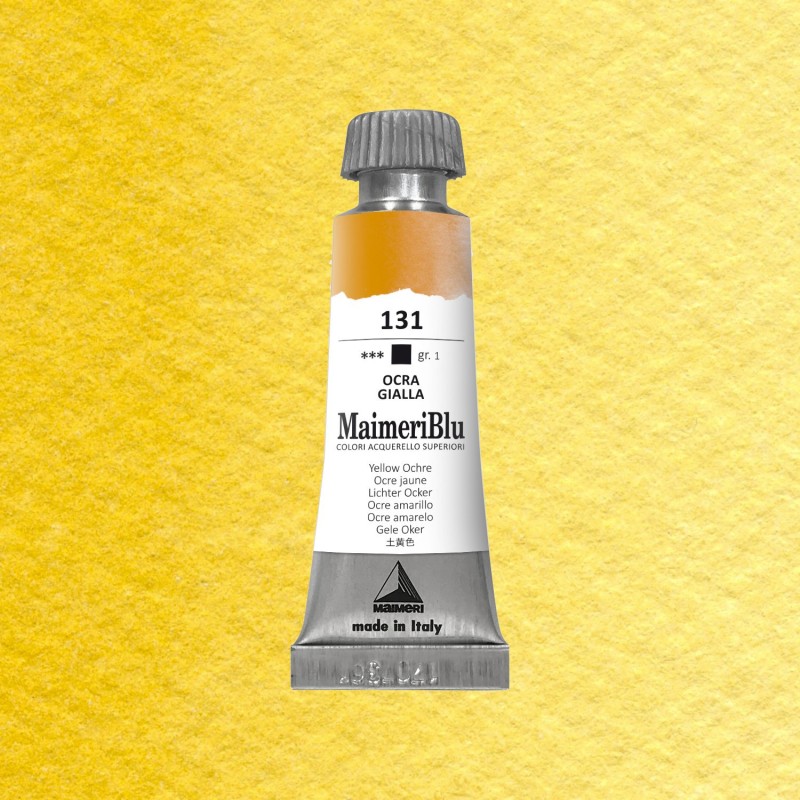 Acquerelli Maimeri Blu - Tubo da 12 ml. - Ocra gialla (131)