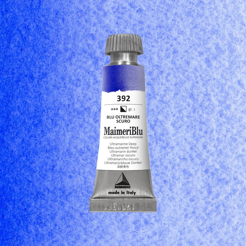 Acquerelli Maimeri Blu - Tubo da 12 ml. - Blu oltremare scuro (392)