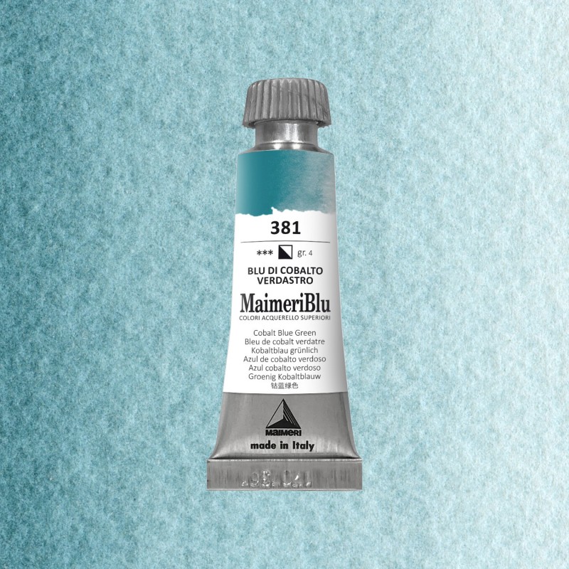 Acquerelli Maimeri Blu - Tubo da 12 ml. - Blu di cobalto verdastro (381)