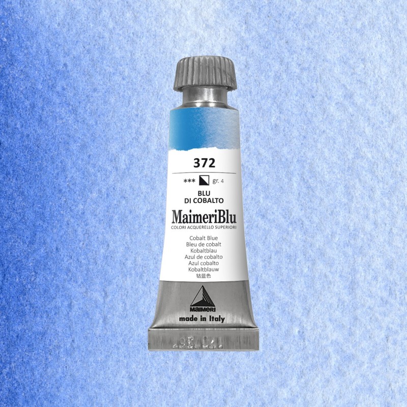 Acquerelli Maimeri Blu - Tubo da 12 ml. - Blu di cobalto (372)