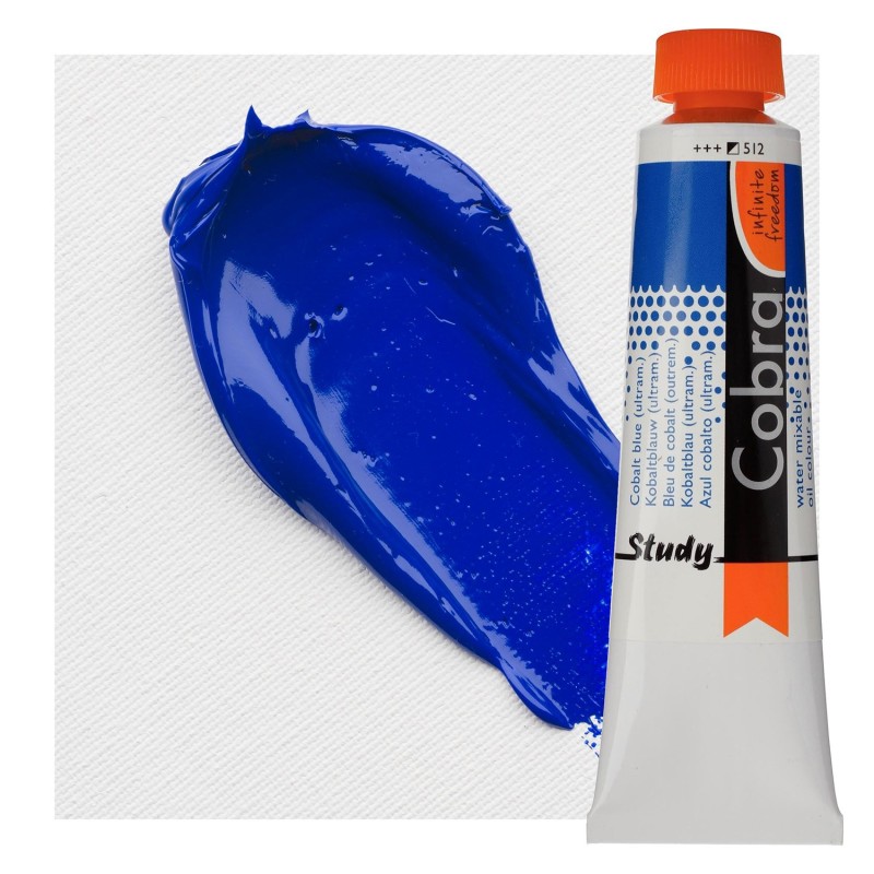 Olio ad Acqua Cobra Study Talens tubo da 40 ml. - Blu cobalto oltremare (512) Olio ad Acqua Cobra Study Talens tubo da 40 ml. - Blu cobalto oltremare (512)