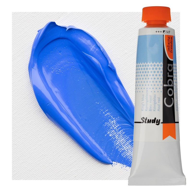 Olio ad Acqua Cobra Study Talens tubo da 40 ml. - Blu reale (517)