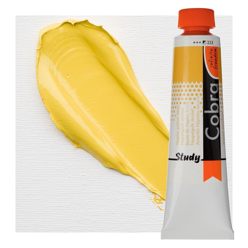 Olio ad Acqua Cobra Study Talens tubo da 40 ml. - Giallo di Napoli scuro (223) Olio ad Acqua Cobra Study Talens tubo da 40 ml. - Giallo di Napoli scuro (223)