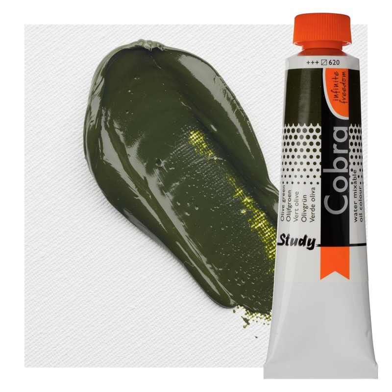 Olio ad Acqua Cobra Study Talens tubo da 40 ml. - Verde oliva (620) Olio ad Acqua Cobra Study Talens tubo da 40 ml. - Verde oliva (620)