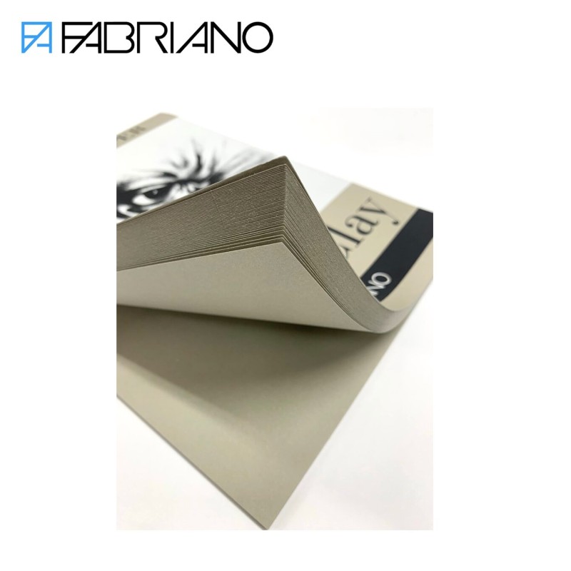 Fabriano Blocco Toned Paper A3 120g - 50 Fogli Colore Muschio, Per Tecniche Secche