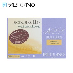 Blocchi Artisitico Fabriano per Acquerello 20 fogli Grana fina 300 g/mq extra-white