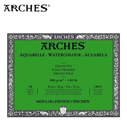 Blocchi Arches 100% cotone per Acquerello 20 fogli Grana fine 300 g/mq