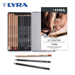Lyra - Rembrandt Art Specials Set - 12 matite per schizzo e disegno in scatola di metallo