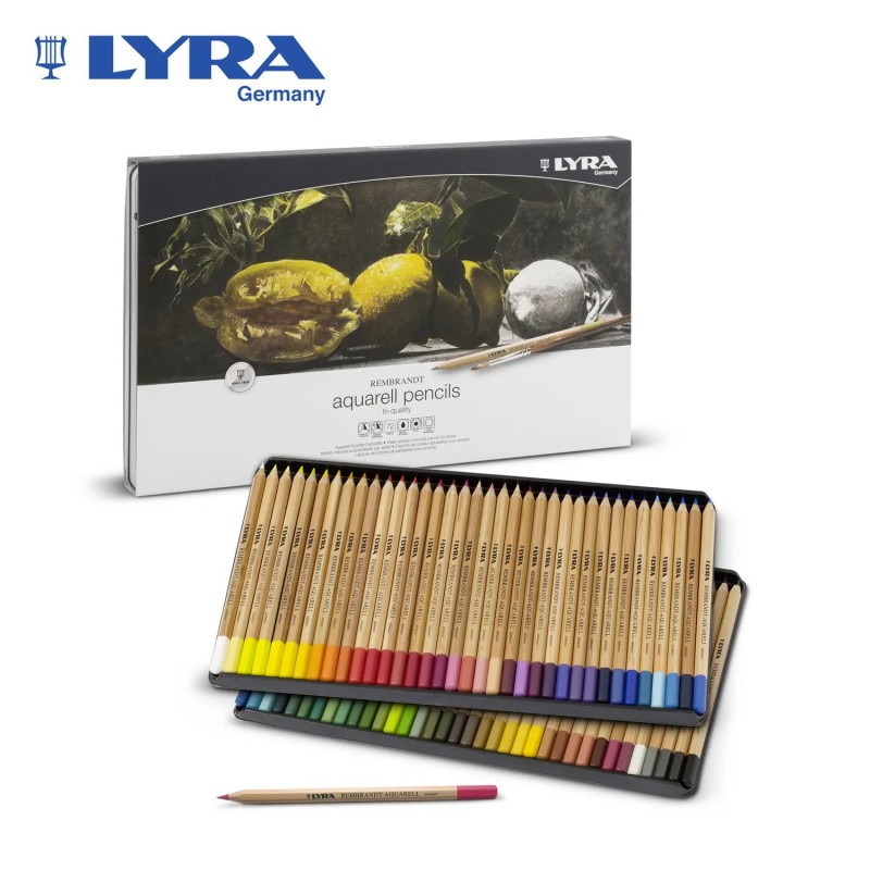 Lyra Aquarell - Confezione di Matite Colorate Acquarellabili in scatola di  metallo