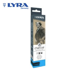 Lyra Assorted Charcoal - 10 Bastoncini di fusaggine di vario diametro (da 2 a 10 mm)