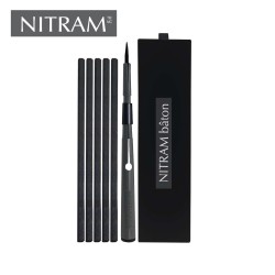 Nitram Baton. Portafusaggine specifico per Mignonette 5 pezzi di fusaggine morbida quadrata da 4 mm.Confezione tascabil