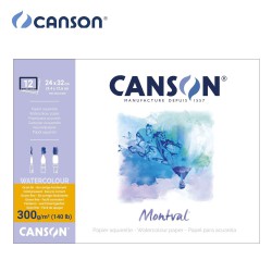 Canson Montval - Blocchi di carta per Acquerello - 12 fogli a Grana fine da 300 gr/mq.
