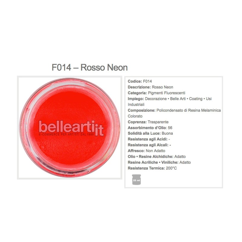 Pigmento Rosso Neon Fluo (F014)