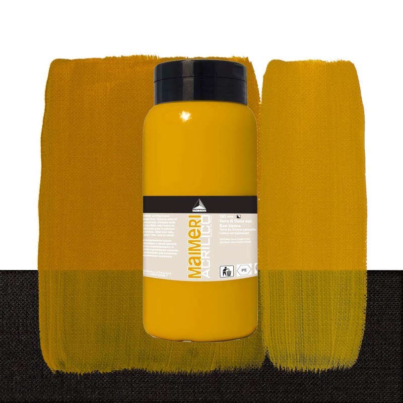 Colori Acrilici Maimeri Acrilico Terra di Siena Naturale (161). Flacone da 1 litro