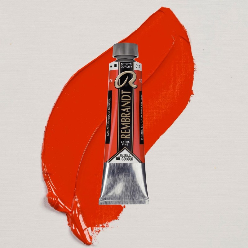 Colori ad Olio Rembrandt Talens - Rosso di Cadmio Medio (314) tubo da 40 ml Colori ad Olio Rembrandt Talens - Rosso di Cadmio Medio (314) tubo da 40 ml