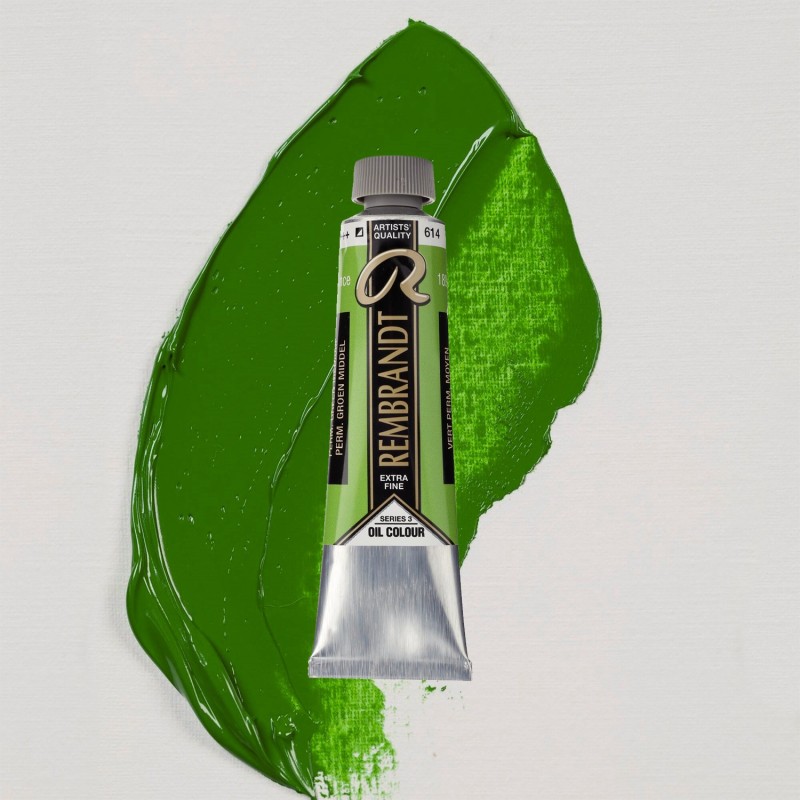 Colori ad Olio Rembrandt Talens - Verde Permanente Medio (614) tubo da 40 ml Colori ad Olio Rembrandt Talens - Verde Permanente Medio (614) tubo da 40 ml
