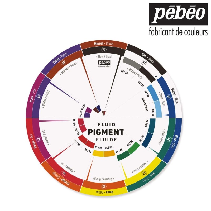 Ruota cromatica per pigmenti fluidi Pébéo Ruota cromatica per pigmenti fluidi Pébéo