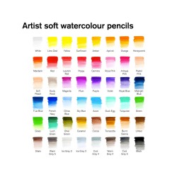 Winsor&Newton Studio Collection - Set da 48 matite colorate acquerellabili in scatola di metallo