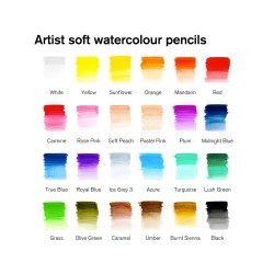 Winsor&Newton Studio Collection - Set da 24 matite colorate acquerellabili in scatola di metallo