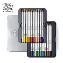 Winsor&Newton Studio Collection - Set da 24 matite colorate acquerellabili in scatola di metallo