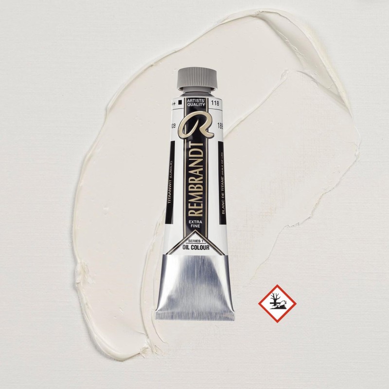 Colori ad Olio Rembrandt Talens - Bianco Titanio Lino (118) tubo da 40 ml Colori ad Olio Rembrandt Talens - Bianco Titanio Lino (118) tubo da 40 ml