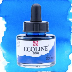 ECOLINE Talens acquerello liquido Oltremare scuro (506) Flacone in vetro da 30 ml