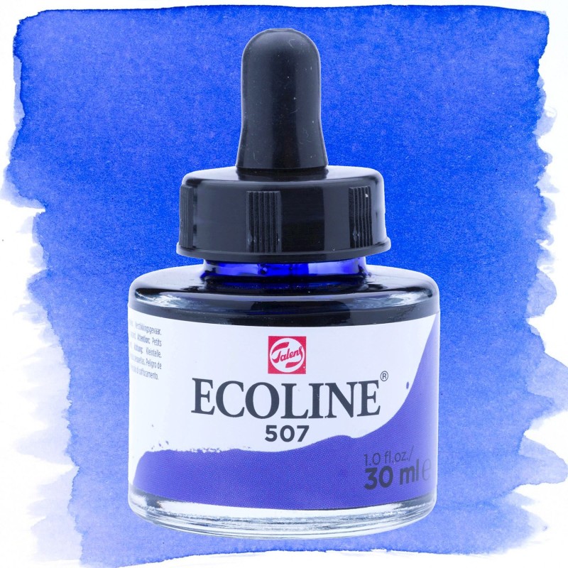 ECOLINE Talens acquerello liquido Violetto oltremare (507) Flacone in vetro da 30 ml ECOLINE Talens acquerello liquido Violetto oltremare (507) Flacone in vetro da 30 ml
