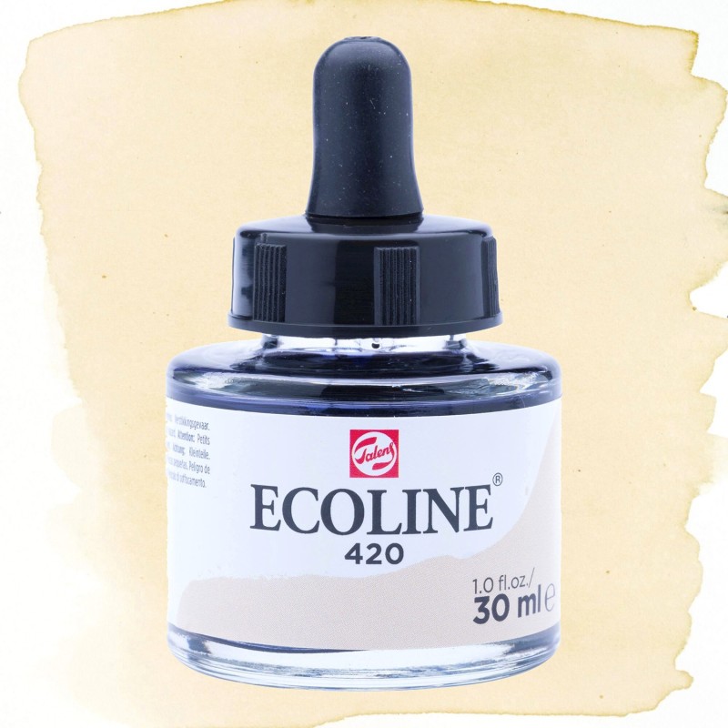 ECOLINE Talens acquerello liquido Beige (420). Flacone in vetro da 30 ml