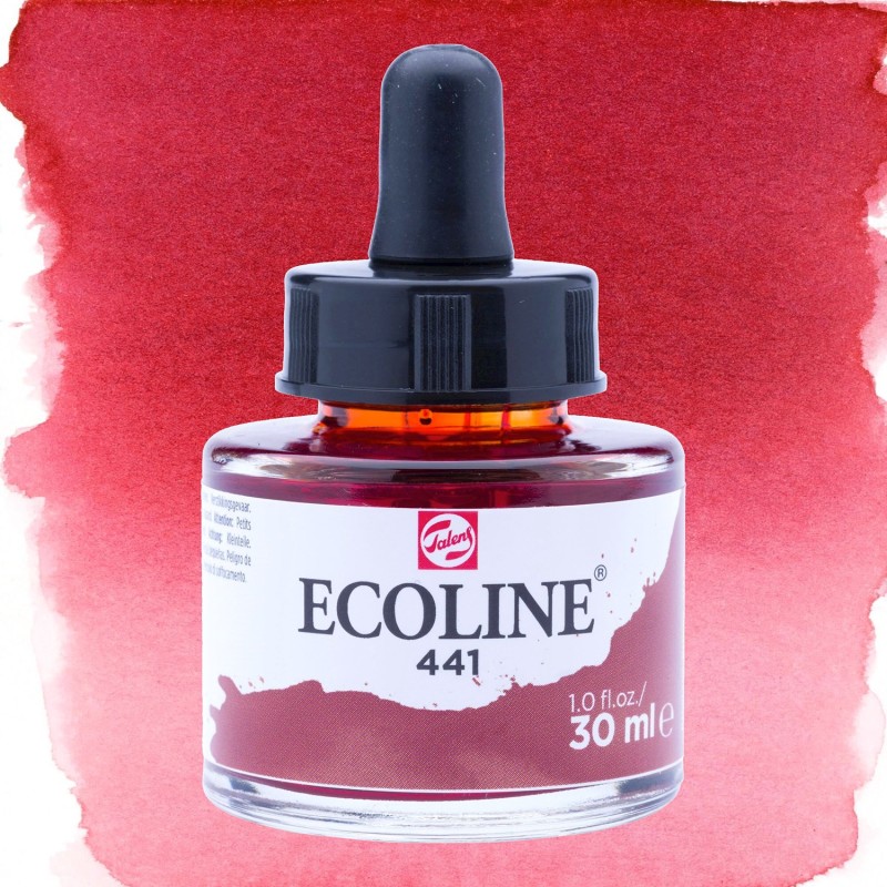 ECOLINE Talens acquerello liquido Mogano (441). Flacone in vetro da 30 ml