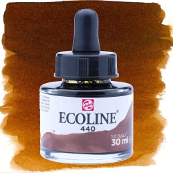 ECOLINE Talens acquerello liquido Seppia scura (440). Flacone in vetro da 30 ml