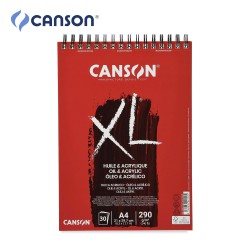 Canson XL Olio e Acrilico - Blocchi di Carta per Pittura rilegati a spirale 30 fogli da 290 gr.