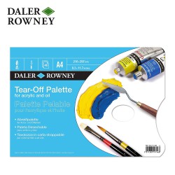Daler Rowney Tear Off Palette - Tavolozza in carta usa e getta - 40 fogli da 90 gr. in formato A4