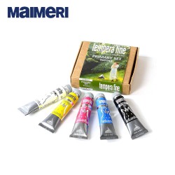 Maimeri Tempera Fine Primary Set - Confezione in cartone con 5 tubi da 20 ml. di colori serie Tempera Fine