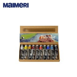 Maimeri - Polycolor Intro Set - Confezione in cartone con 10 tubi da 20 ml. di colori acrilici