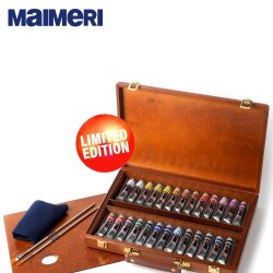 Maimeri - Cassetta in legno Centenario con Colori ad Olio Classico 26 tubi da 20 ml e accessori