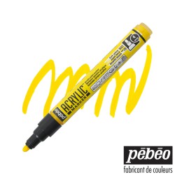 Pébéo Acrylic Marker - Pennarello Acrilico Giallo scuro - Punta tonda da 4 mm