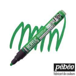 Pébéo Acrylic Marker - Pennarello Acrilico Verde - Punta tonda da 4 mm