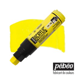 Pébéo Acrylic Marker - Pennarello Acrilico Giallo Fluo - Punta da 5 a 15 mm