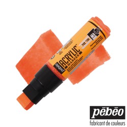 Pébéo Acrylic Marker - Pennarello Acrilico Arancio Fluo - Punta da 5 a 15 mm