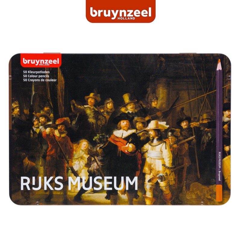 Bruynzeel - Set da 50 matite colorate in scatola di metallo Serie  Rijks Museum