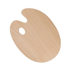 Tavolozza ovale rivestita in legno di faggio