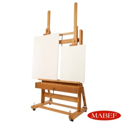 Cavalletto da Pittura Mabef Mod. M/02 - da Studio con doppia asta a manovella