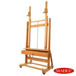 Cavalletto da Pittura Mabef Mod. M/02 - da Studio con doppia asta a manovella