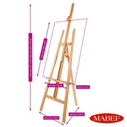 Cavalletto da Pittura Mabef Mod. M/13AL - a Lira con asta telescopica